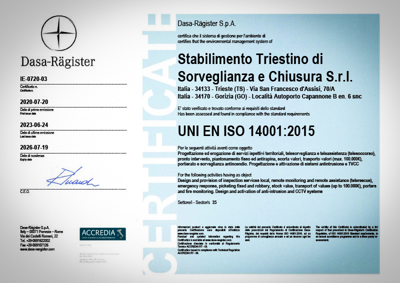 UNI EN ISO 14001:2015